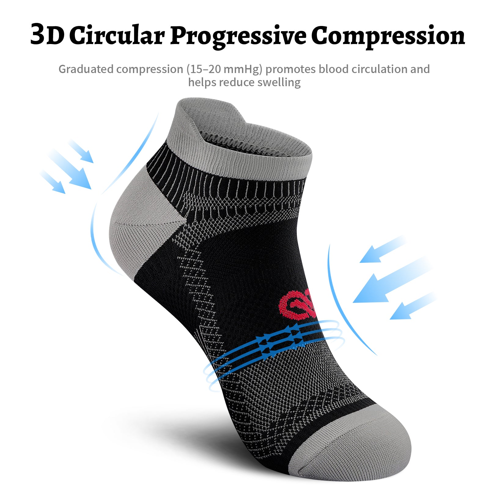 Compression Socks for Men Women Ankle Running Socks for Plantar Fasciitis